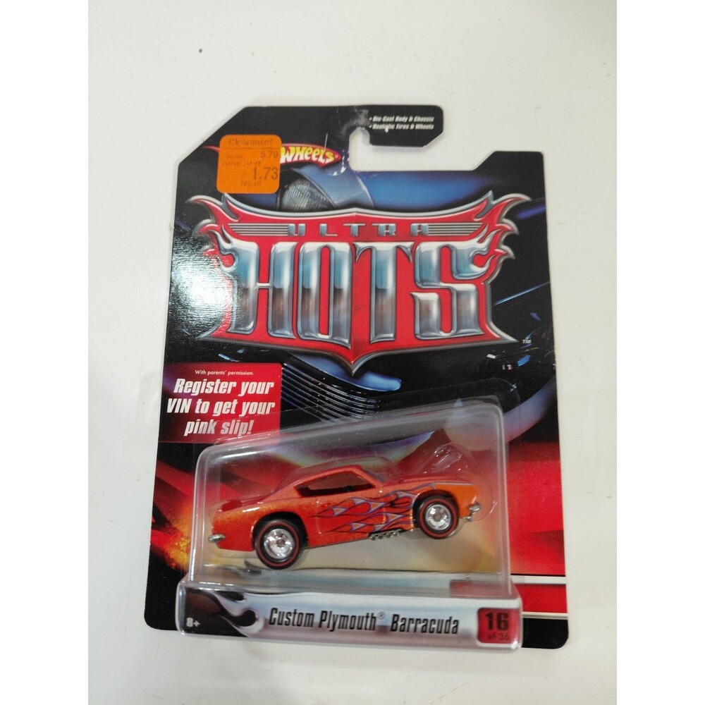 NIP Hot Wheels Ultra Hots 1:64 Die Cast Custom Plymouth Barracuda Muscle Car